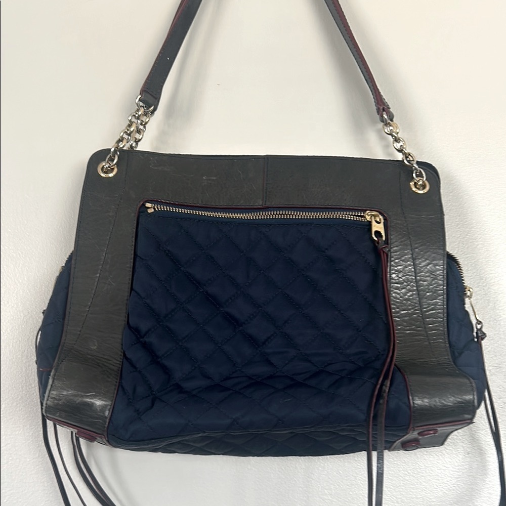 MZ Wallace  Navy and Black Quilted Women's Bag Purse - Picture 3 of 17
